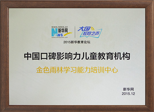 金色雨林感統(tǒng)榮譽資質(zhì)8